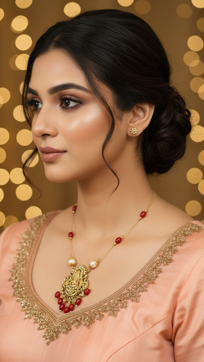 Temple Goddess Pendant Necklace