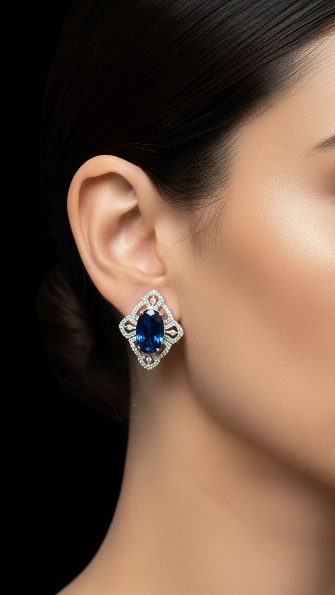 Sapphire Blue Studs