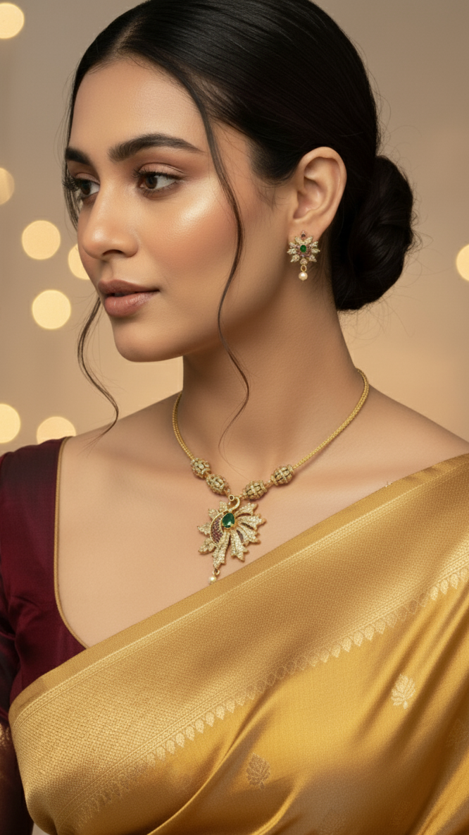 Antique Pendant & Earring Set