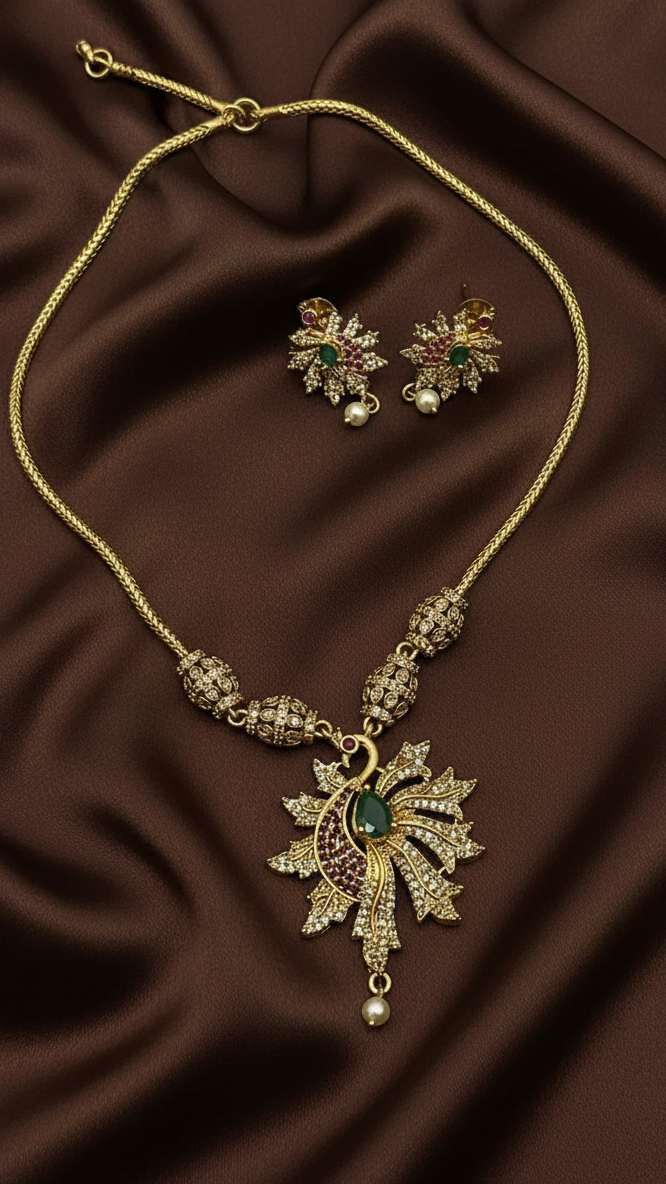 Antique Pendant & Earring Set